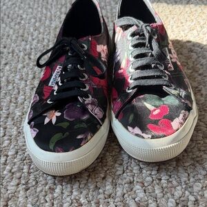 Superga Black Floral women’s Sneakers